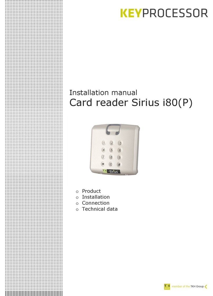 Keyprocessor Sirius i80 installation manual