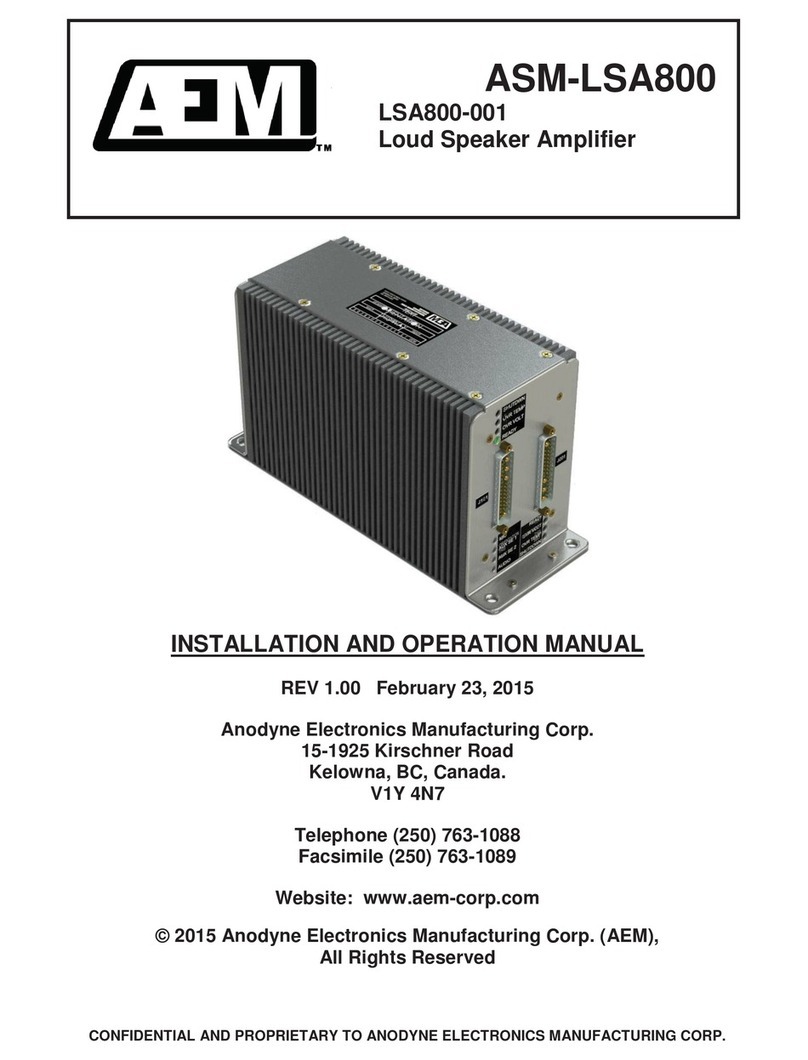 AEM ASM-LSA800 User manual