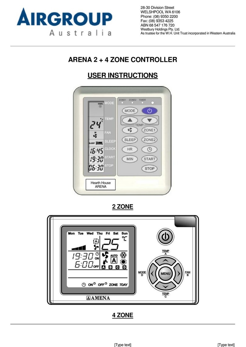 Airgroup ARENA 2 ZONE User manual