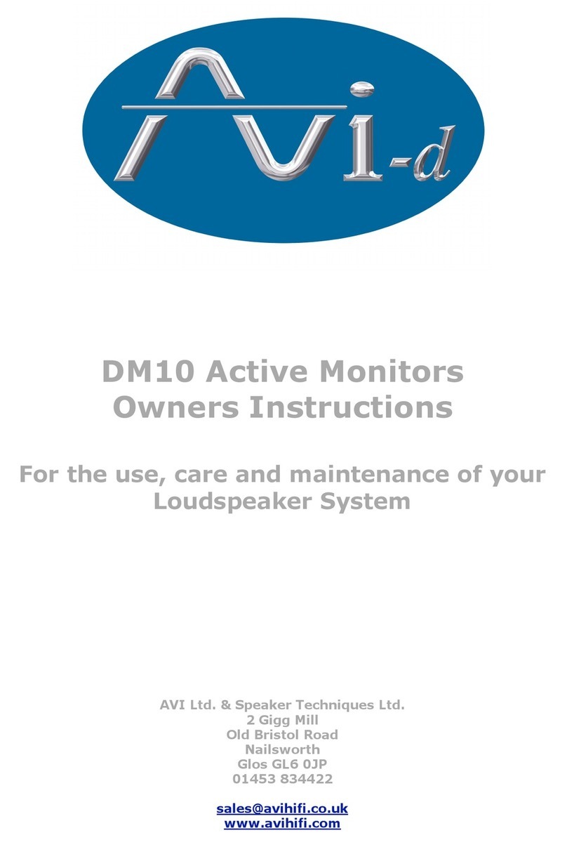 AVI Speaker Techniques DM10 Owner's instructions