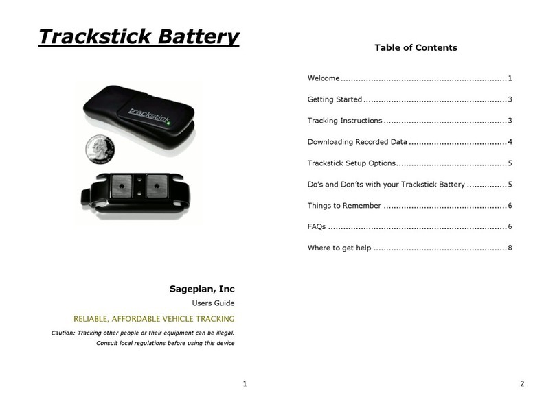 Sageplan Trackstick User manual Sageplan Trackstick User manual