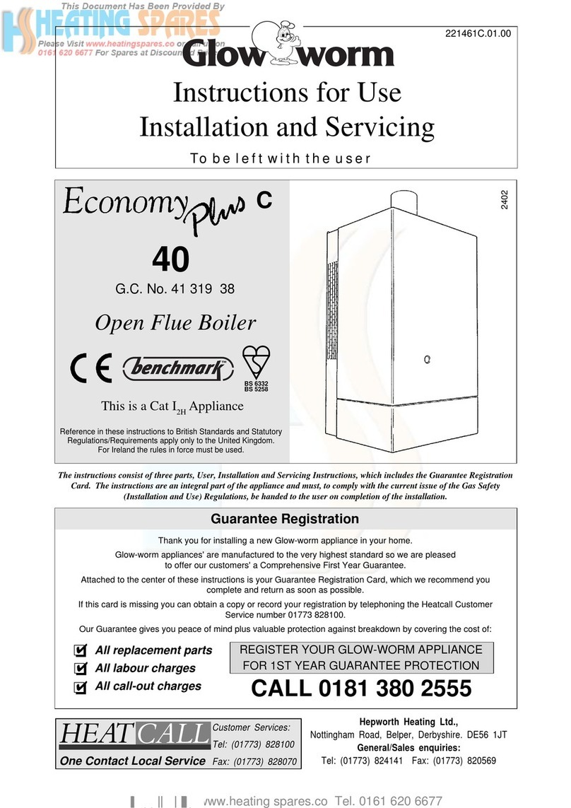 Glowworm Economy Plus C 40 Operating manual