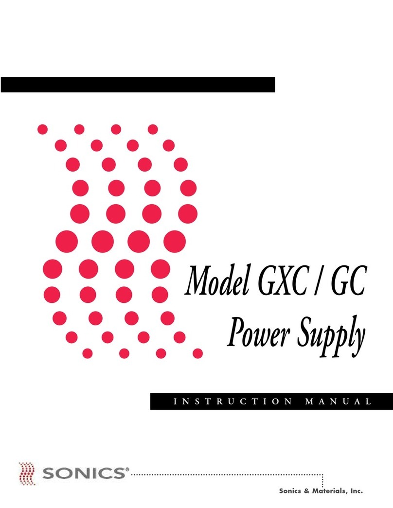 Sonics GXC400-40 User manual