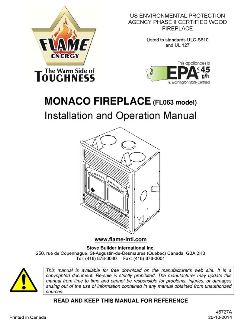 Flame Energy MONACO FL063 Installation and operation manual Flame Energy MONACO FL063 Installation and operation manual
