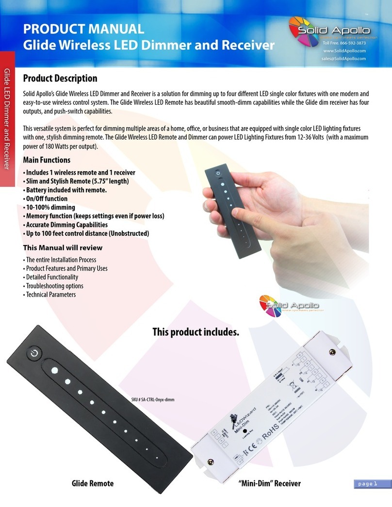Solid Apollo Glide Wireless LED User manual