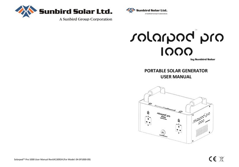 Sunbird Solar solarpod pro 1000 user manual
