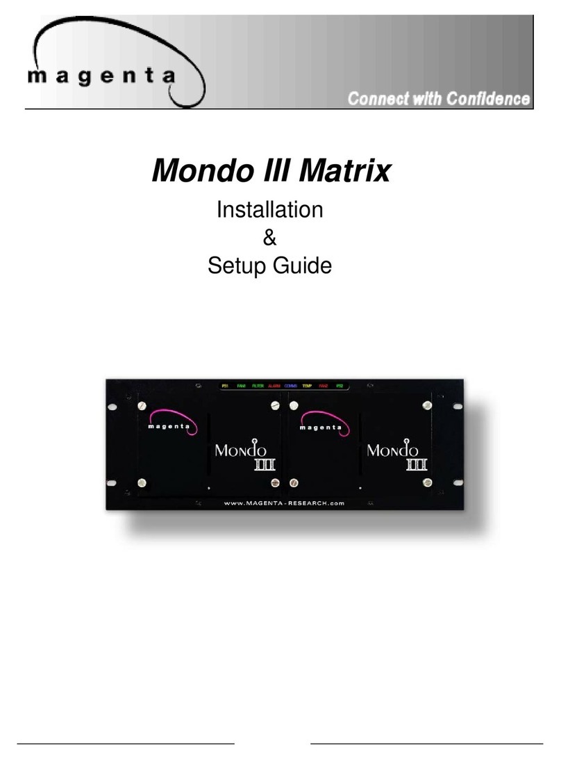 Magenta Mondo III Matrix Installation & setup guide Magenta Mondo III Matrix Installation & setup guide