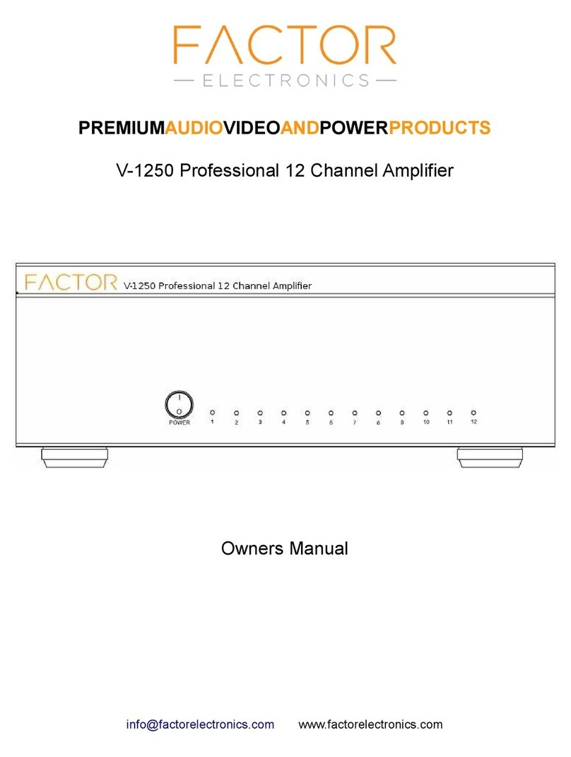 Factor V-1250 owner's manual