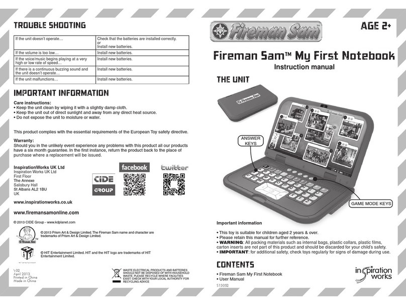 Fireman Sam My First Notebook instruction manual Fireman Sam My First Notebook instruction manual