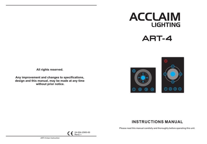 Acclaim Lighting ART-4 instruction manual