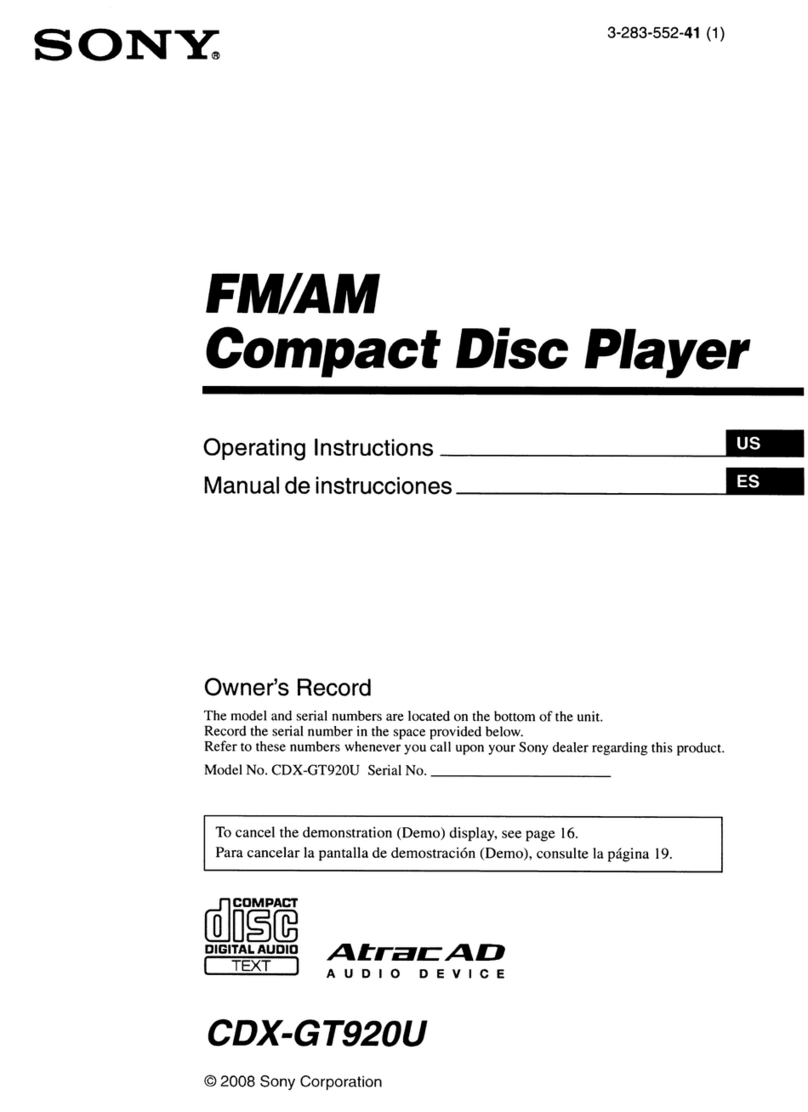 Sony CDX-GT920U User manual