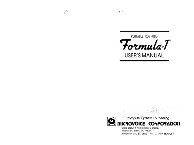 Microvoice Corporation Formula-1 user manual