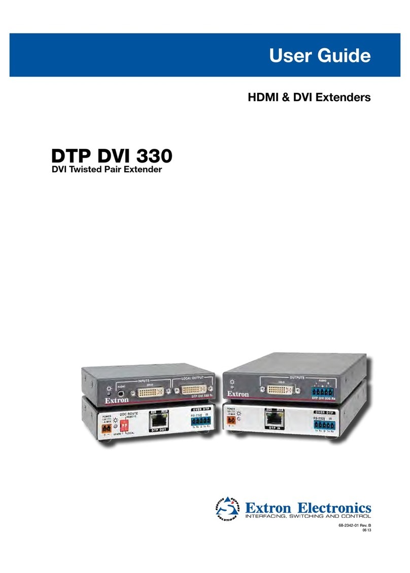 Extron electronics DTP DVI 330 User manual