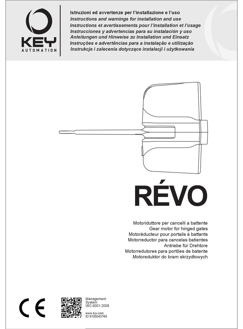 KEY Revo Instructions and warnings for installation and use KEY Revo Instructions and warnings for installation and use