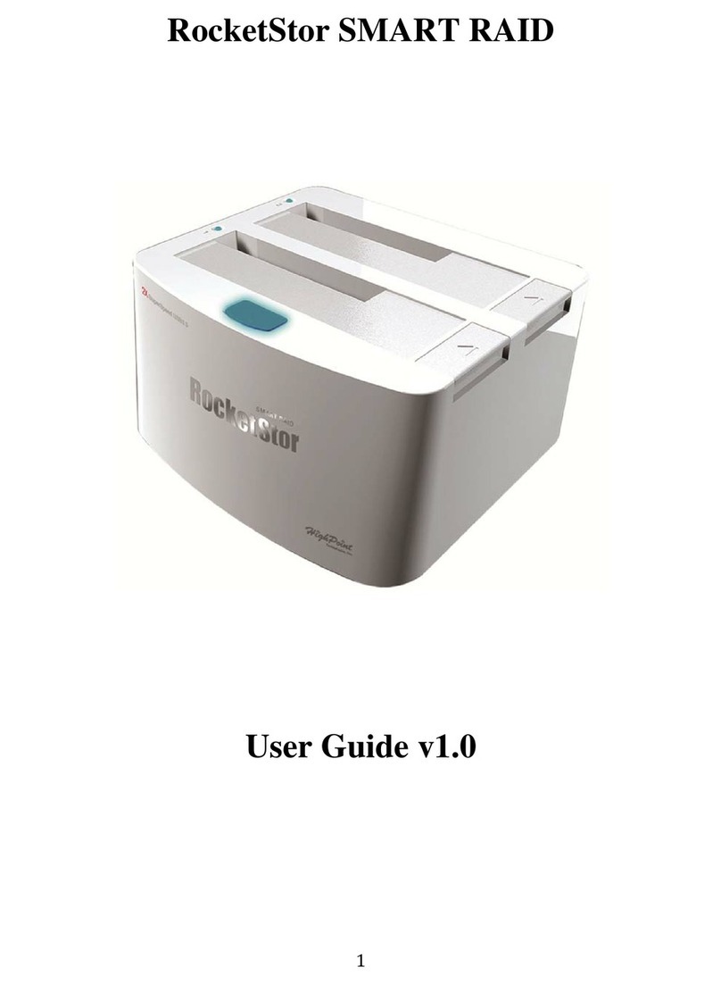 HighPoint RocketStor SMART RAID User manual