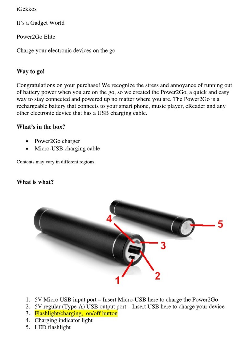iGekkos Power2Go Elite User manual