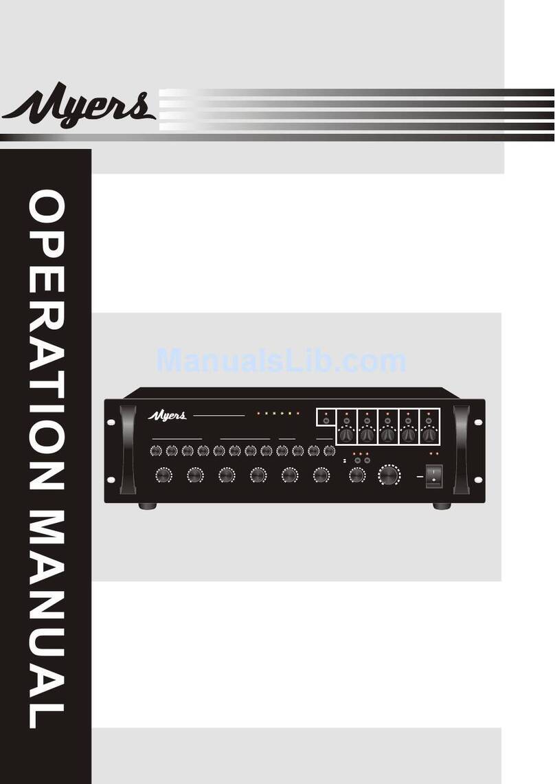 MYERS MI-120S Operation manual