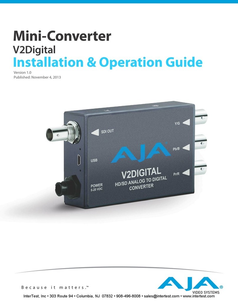 AJA V2Digital Original operating instructions AJA V2Digital Original operating instructions