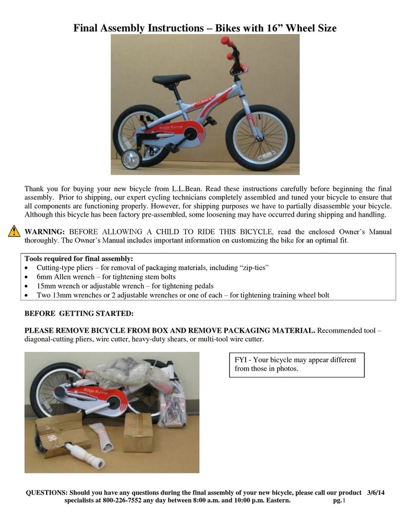 L.L.Bean Ridge Runner 16" User manual