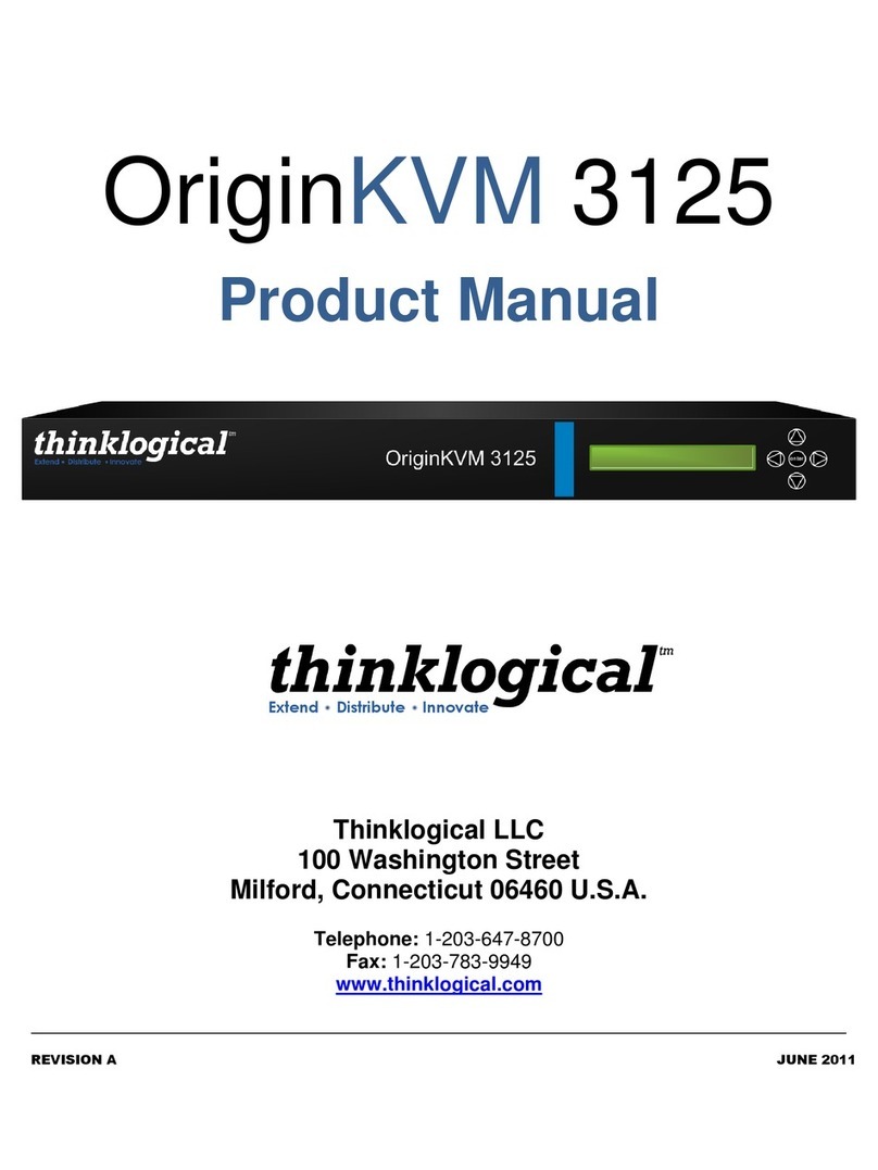 Thinklogical OriginKVM 3125 product manual Thinklogical OriginKVM 3125 product manual
