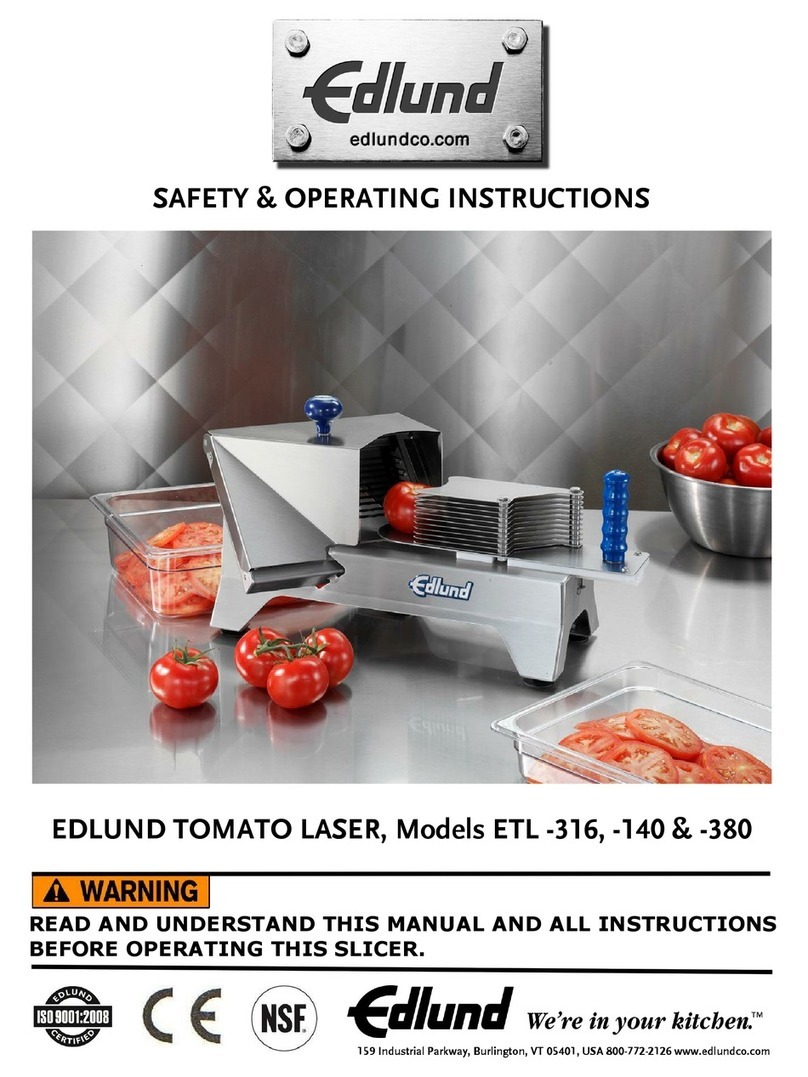 EDLUND ETL -316 Safety & Operating Instructions