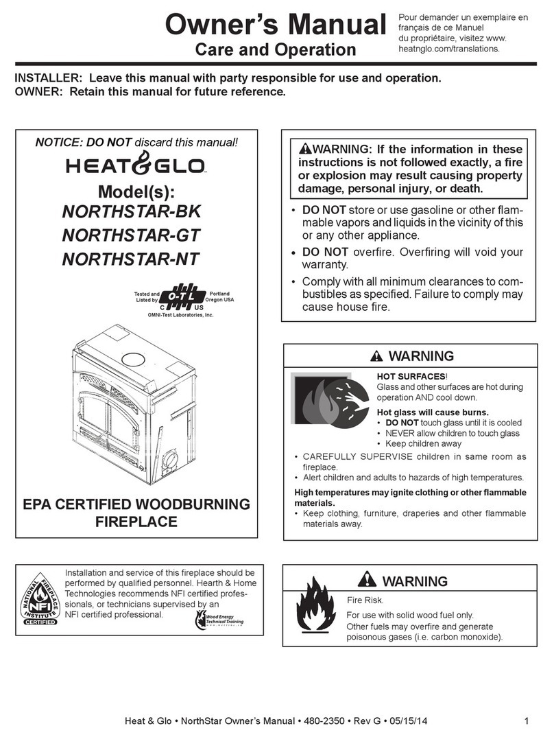 Heat & Glo NORTHSTAR-BK User manual