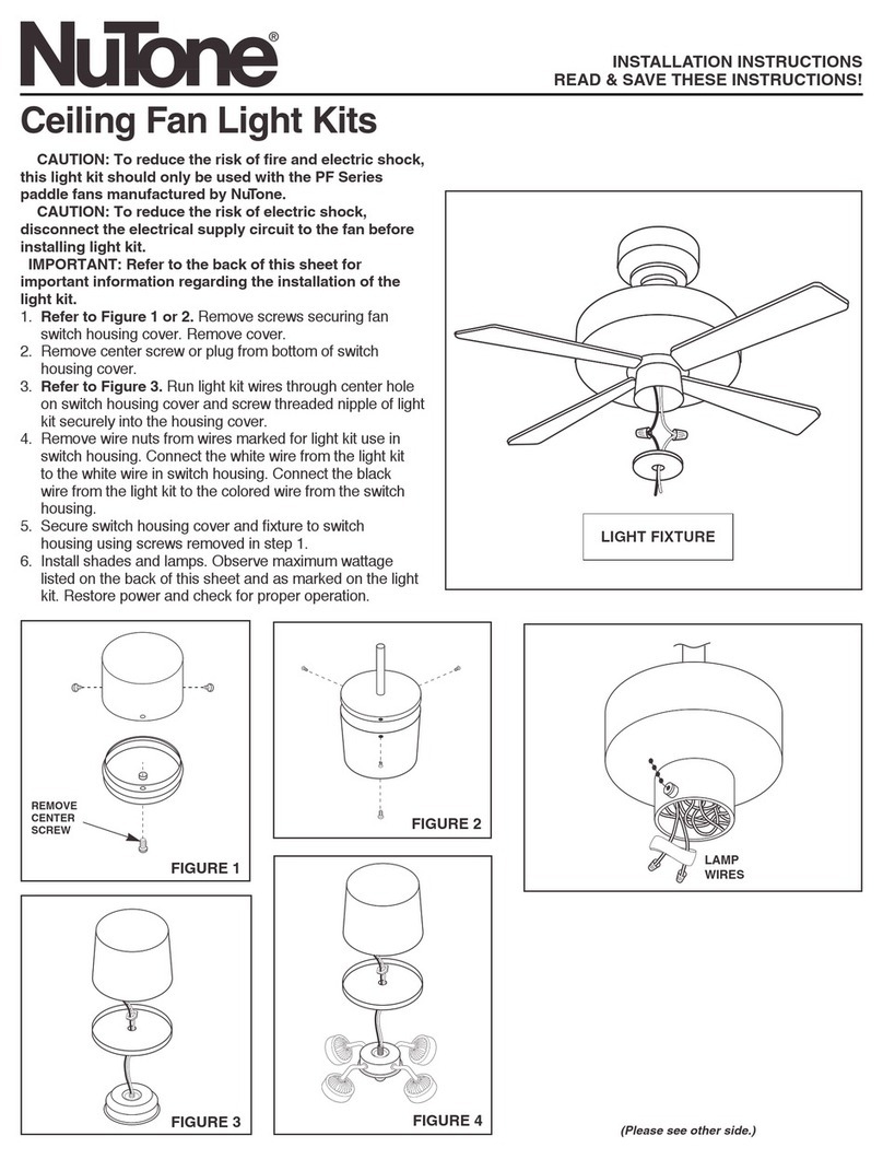 NuTone PFLK-1 User manual
