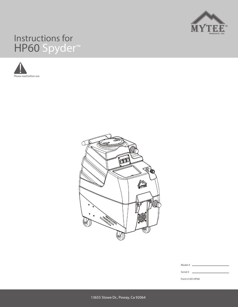 Mytee Spyder HP60 instructions