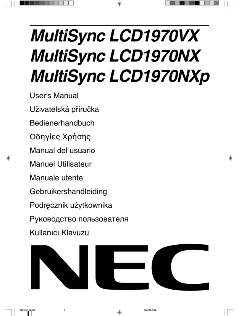 NEC MultiSync LCD1970VX User manual