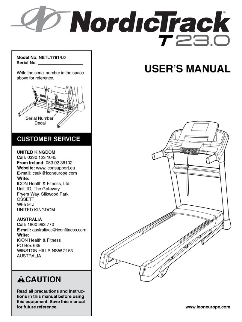 NordicTrack T 23.0 NETL17814.0 User manual