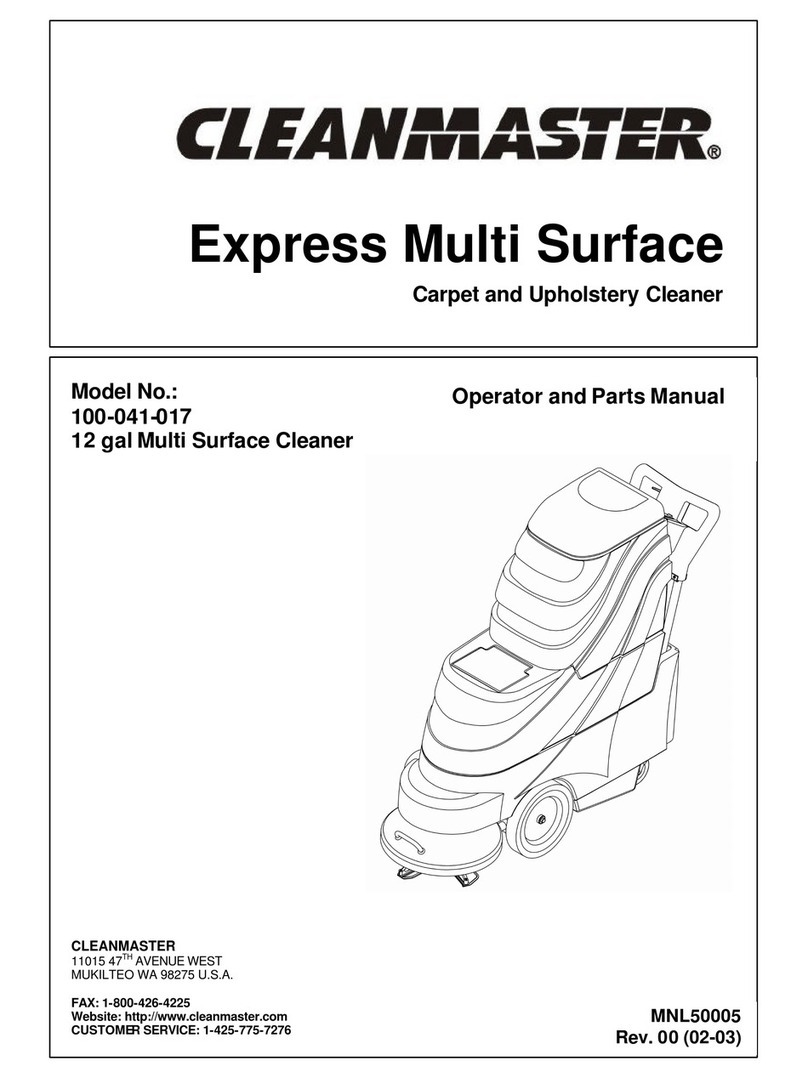 CleanMaster 100-041-017 Operator and parts manual