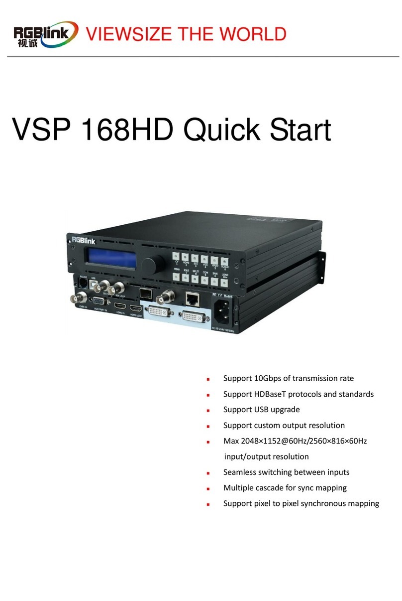 RGBlink VSP 168HD User manual