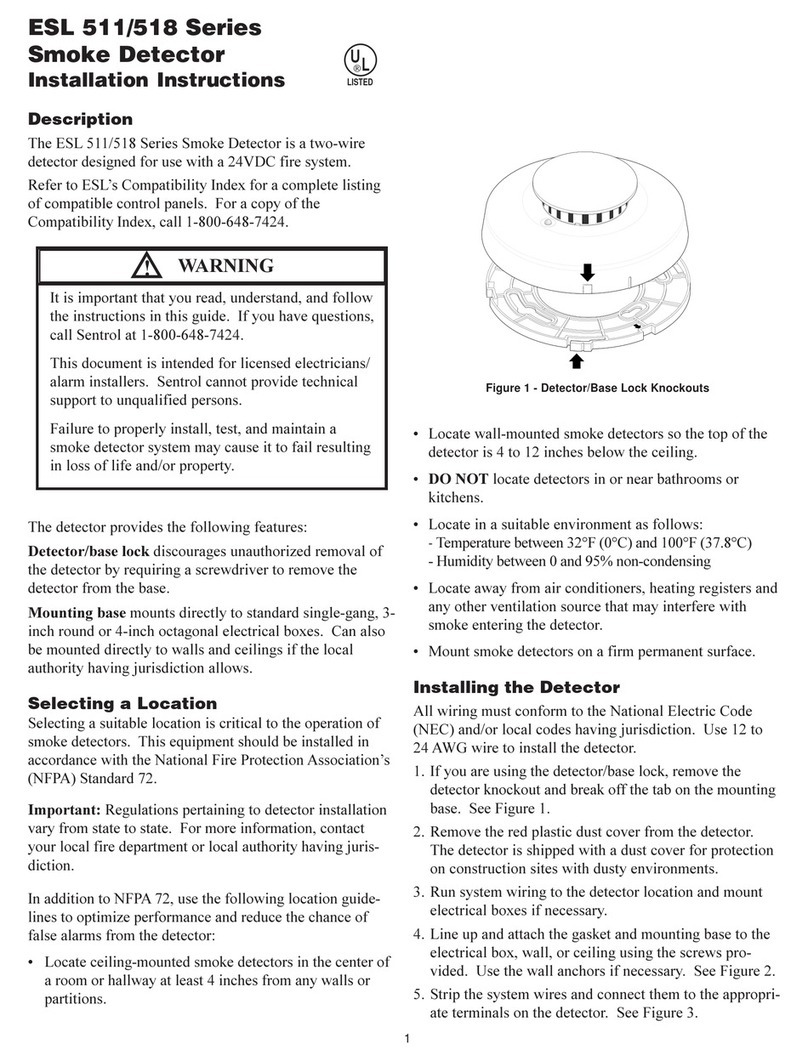 Sentrol ESL 518 Series User manual