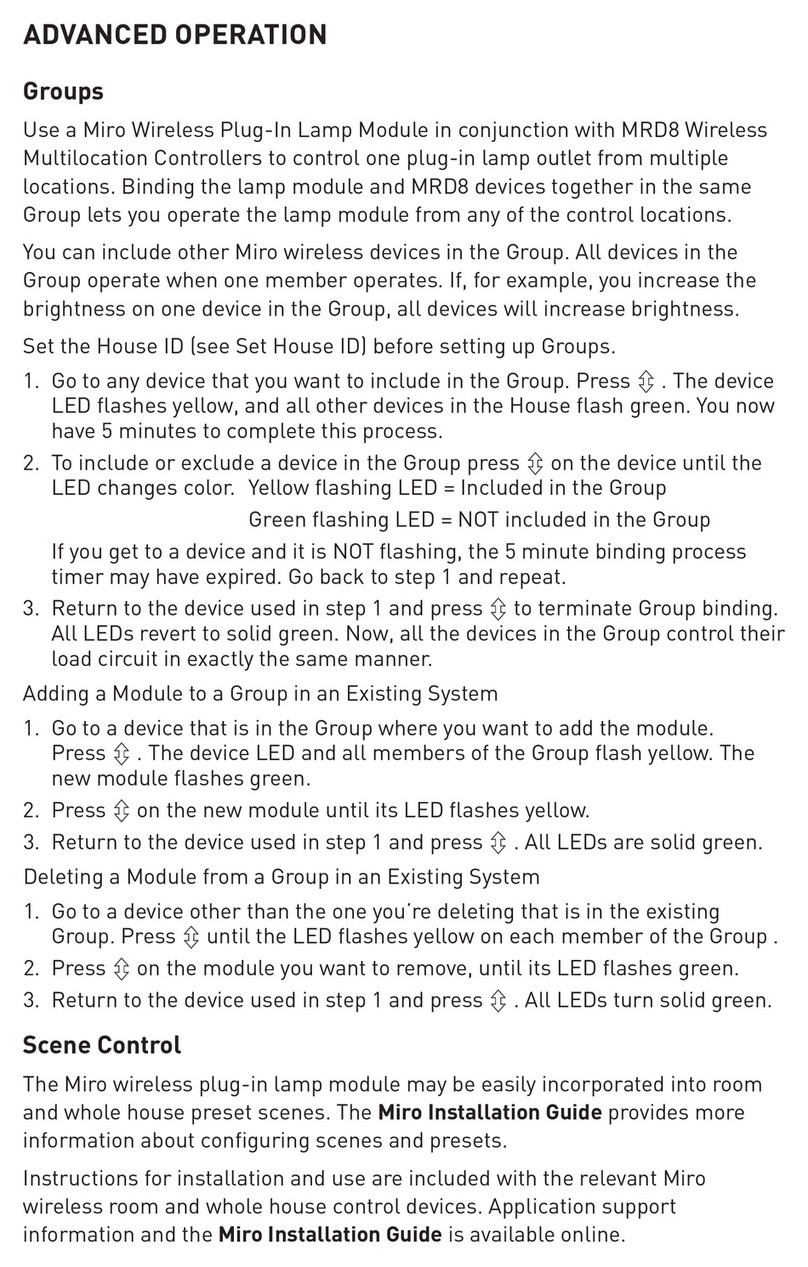 LEGRAND MIRO MRP6 installation instructions