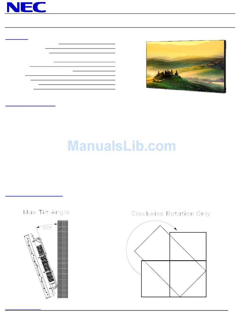 NEC MultiSync X464UN User manual