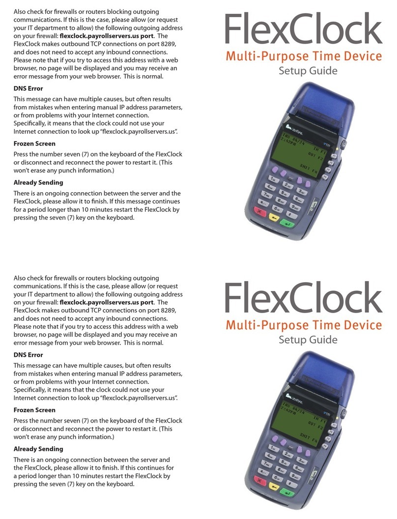 VeriFone FlexClock User manual