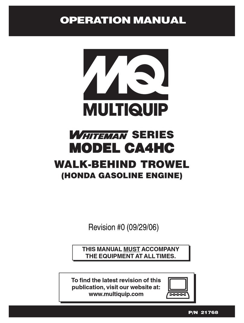 MULTIQUIP CA4HC Whiteman Series Operation manual