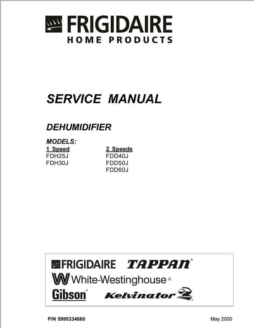 Frigidaire FDH25J User manual Frigidaire FDH25J User manual