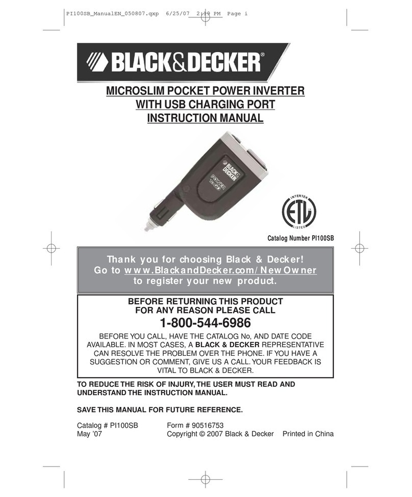 Black & Decker PI100SB User manual