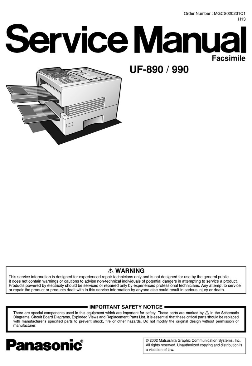 Panasonic UF 890 - Panafax B/W Laser Service manual