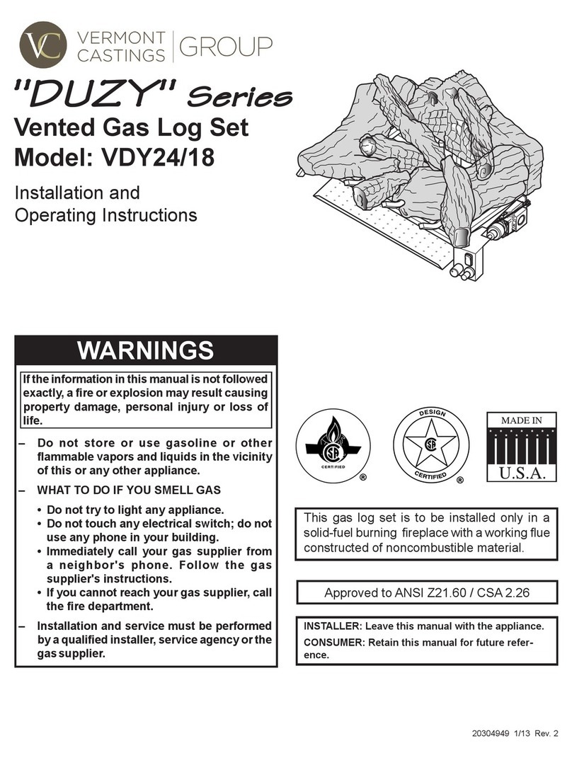 Vermont Castings DUZY VDY24/18 Installation and operating instructions
