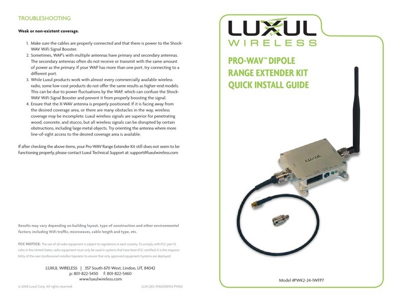 Luxul Pro-WAV PWK2-24-1WFP7 User manual