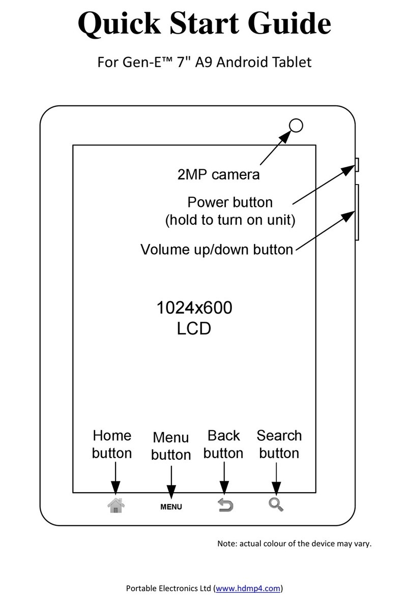 Portable Electronics Gen-E quick start guide