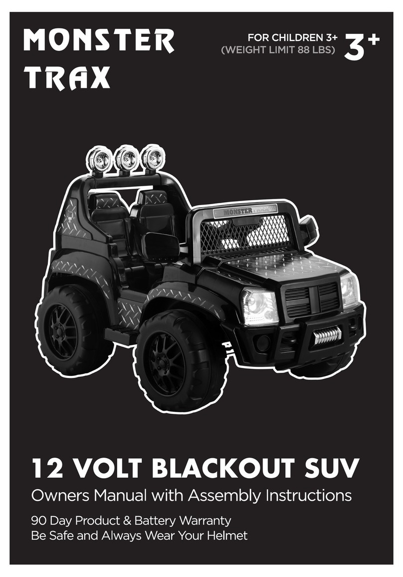 MONSTER TRAX 12 VOLT BLACKOUT SUV owner's manual