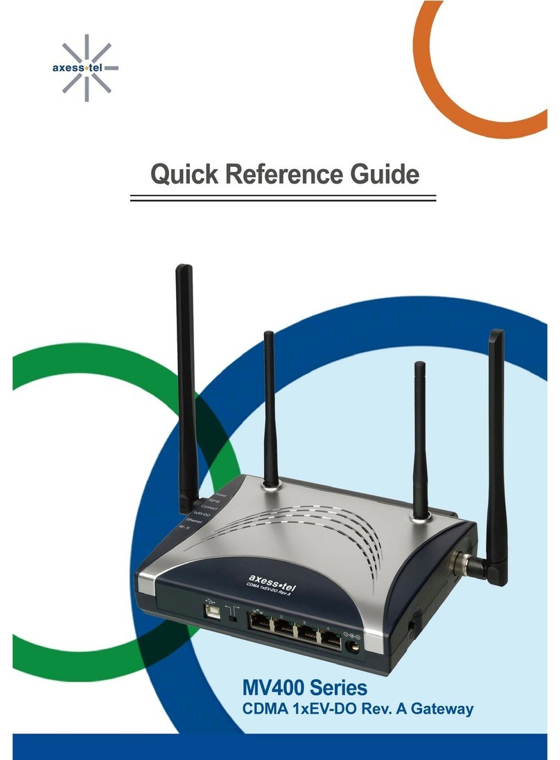 Axesstel MV400 series Quick reference guide