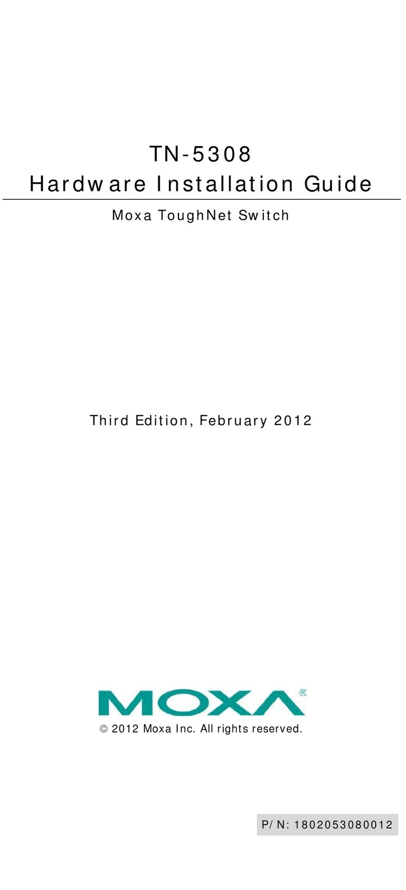 Moxa Technologies TN-5308 User manual
