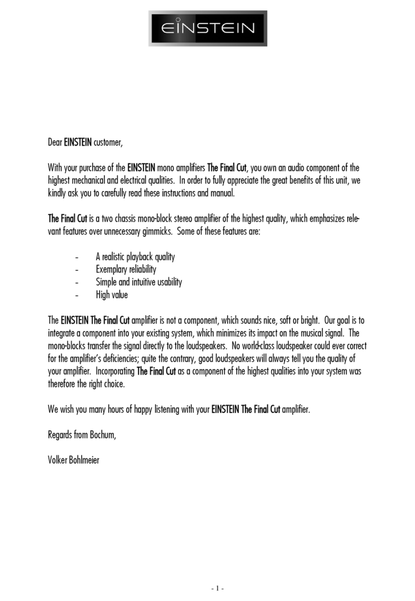 Einstein The Final cut User manual