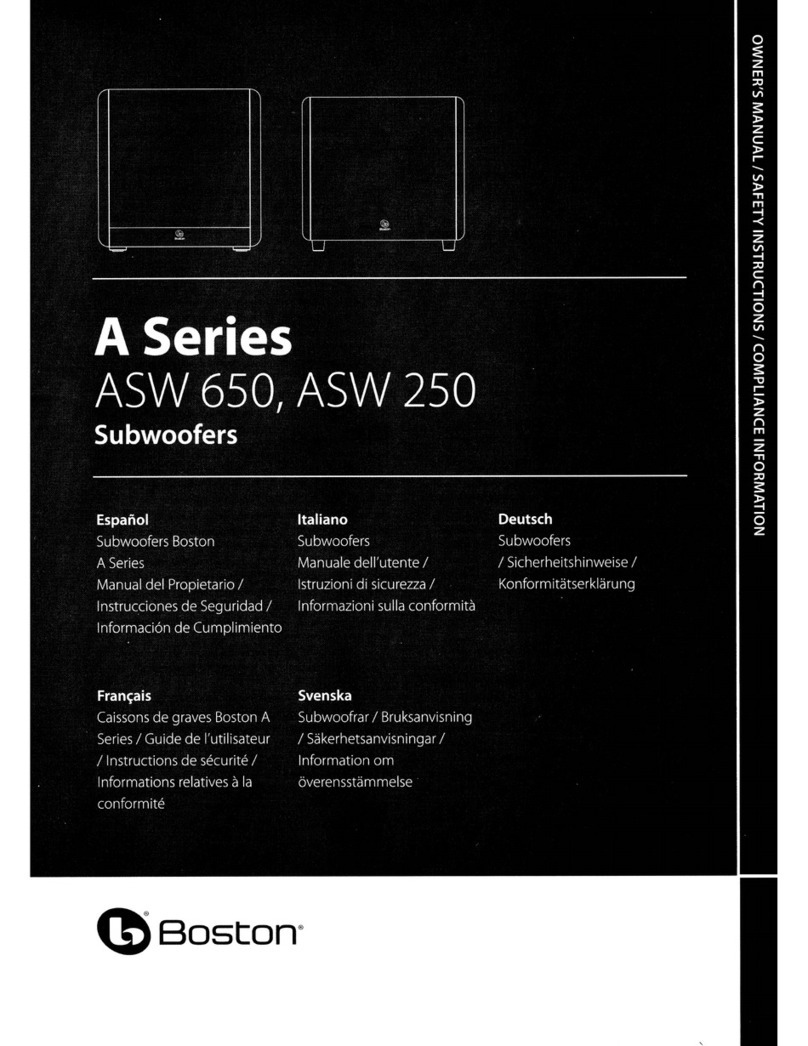 Boston ASW 650 A series Instructions for use