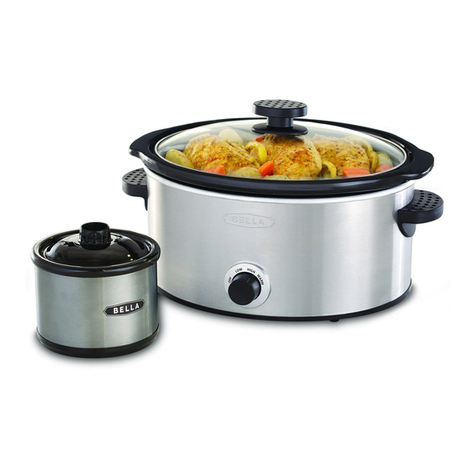 Bella 5Qt. Programmable Slow Cooker instruction manual