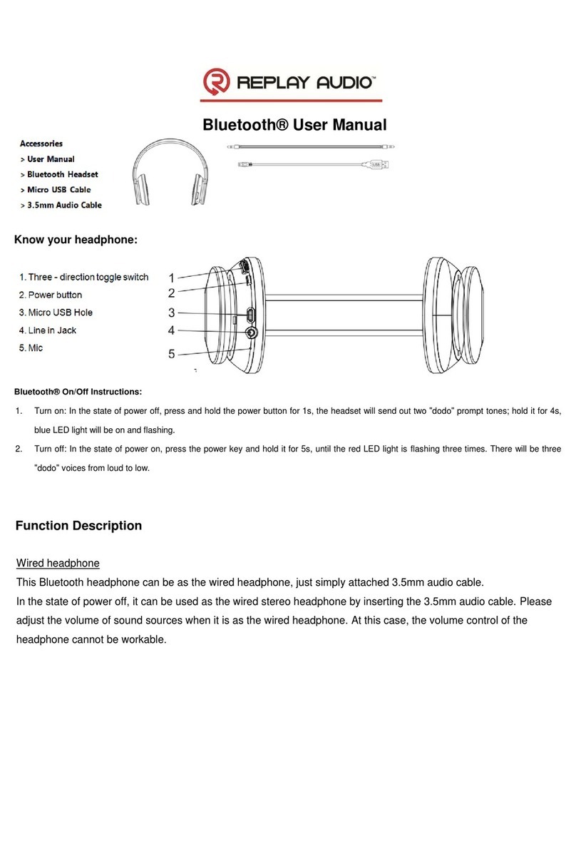 Replay Audio Bluetooth user manual